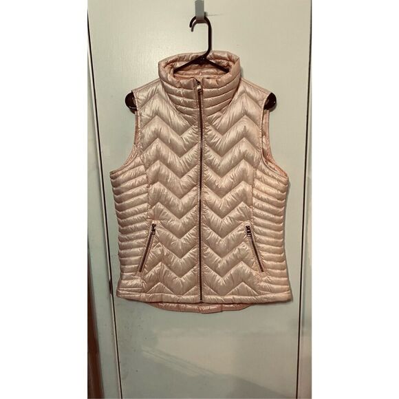 Calvin Klein Premium Down Puffer Zip Up Vest SZ XL Pink - Picture 9 of 10